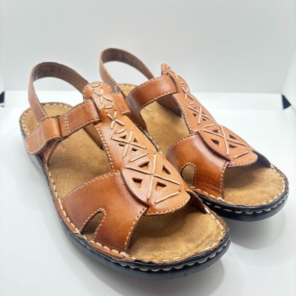 Natural Soul Naturalizer Womens Brown Leather Slip On Slingback Sandals 8.5 M - Picture 1 of 10